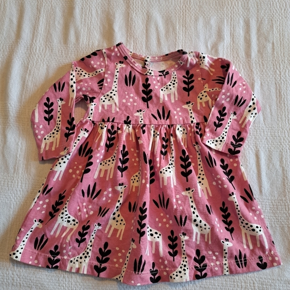 Winter Water Factory girls 3 months pink giraffe dress